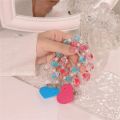 Crystal Love Heart Lanyard for IPhone Anti-Lost Bracelet for Samsung Mobile Phone Case Wrist Strap Car Keychain Cute Phone Charm. 