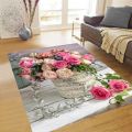 Flower 3D Carpet for Bedroom Large Floor Mat Area Rugs Anti-Slip Bathroom Kitchen Hallway Living Room Home Decor Tapis Chambre.