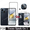 Tecno Spark Go 1 Tempered Glass Screen Protector For Tecno Spark Go 2025 2024 Go1 3 in 1 Full Coverage Glass Film + Camera Lens Glass Protector. 