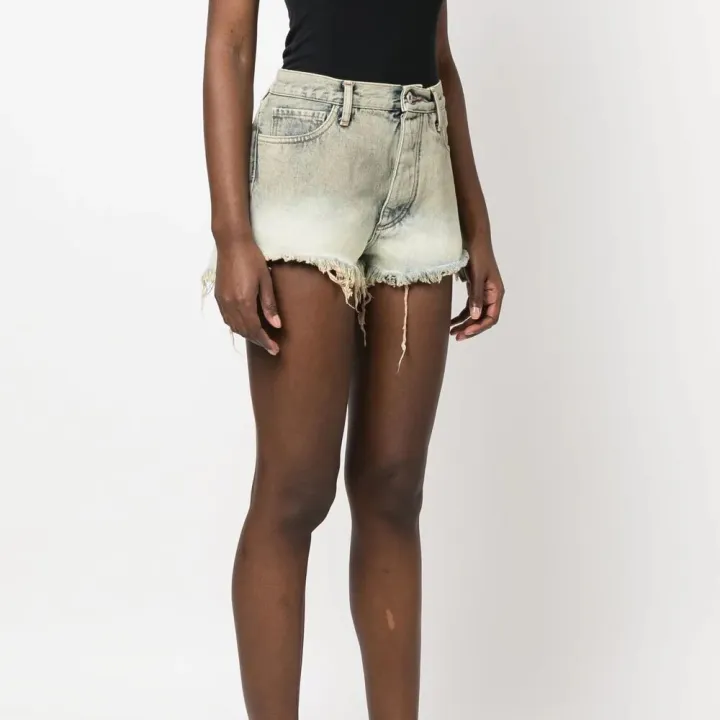 Gradient%20Wash%20Old%20Hair%20Mustard%20Edge%20Women's%20Denim%20Shorts%202023%20Spring%20And%20Summer%20New%20Commuter%20Fashion%20Versatile%20Cotton%20Pants%20Y2k%20-%20Image%207