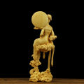 Boxwood Wood Carving Beauty Chang'e Statue Mythological Figure Sculpture Craft. 