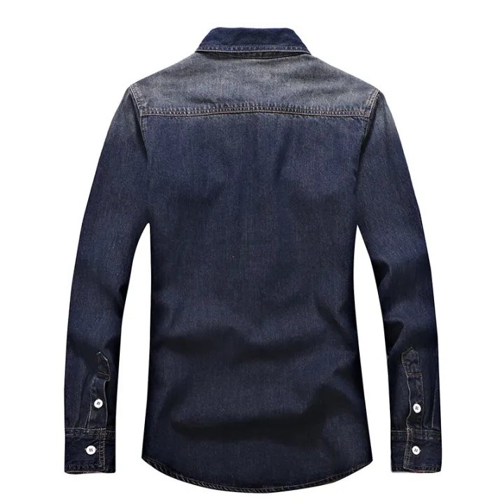 2022%20Spring%20Autumn%20High%20Quality%20Denim%20Shirt%20Men%20Casual%20Long%20Sleeve%20Fit%20Slim%20Personality%20Pocket%20Black%20Blue%20Jean%20Shirts%20-%20Image%206