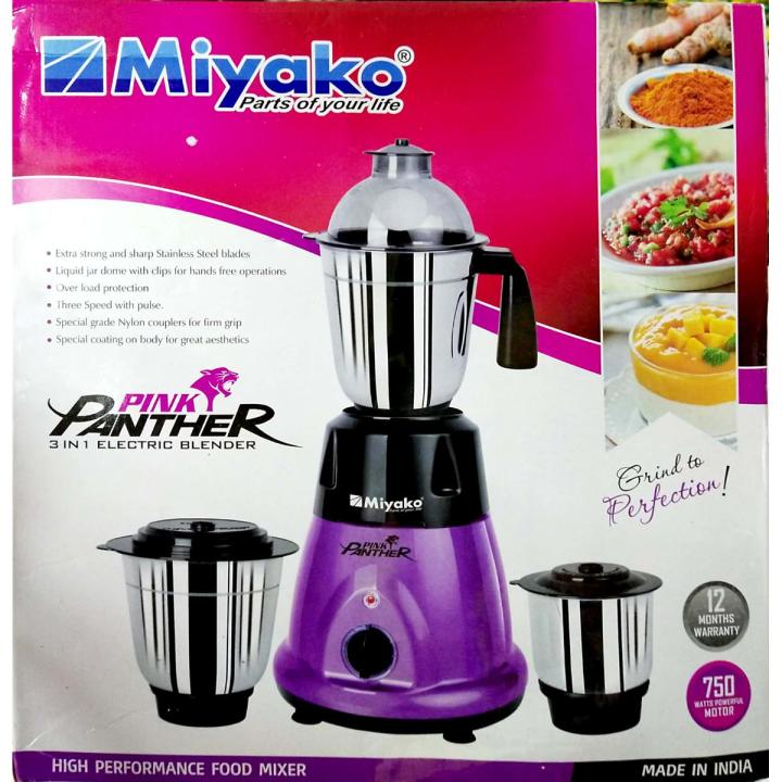 Miyako Pink Panther 3 in 1 Multi Purpose Mixer Blender machine- 750 Watt