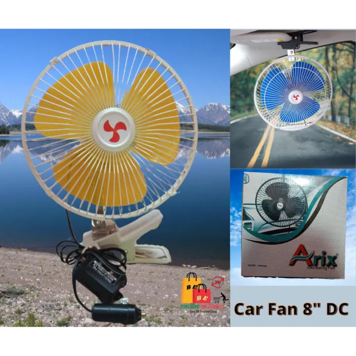 Arix Car Fan - 8 Inch / Car Vehicle Oscillating Fan with Clamp Vehicle ...