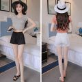 Anti-Wardrobe Malfunction Pants Women's Summer Safety Pants plus Size Three-Point Loose Home Wear High Waist Base Shorts Women.