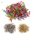 100Pc Metal Round Head Brads Paper Craft Scrapbook Fastener 4.5x8mm Colored. 