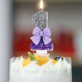 Birthday Candles Gold Glitter Birthday Cake Candles Number Candles Cake Topper Decoration for Wedding Party Kids Adults Number 3. 