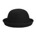 Black Synthetic Dhoom 3 Bowler Felt Round Hat For Men.