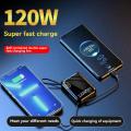 Xiaomi 120W 50000mAh Portable Power Bank High Capacity Cable Two-way Fast Charging Mini Powerbank for iPhone Samsung New.