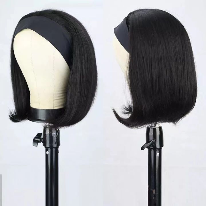Turban%20Wig%20Women's%20Wig%20Inner%20Buckle%20bob%20Short%20Straight%20Hair%20Hair%20Band%20Short%20Hair%20Chemical%20Fiber%20High-Temperature%20Fiber%20Wig%20-%20Image%203