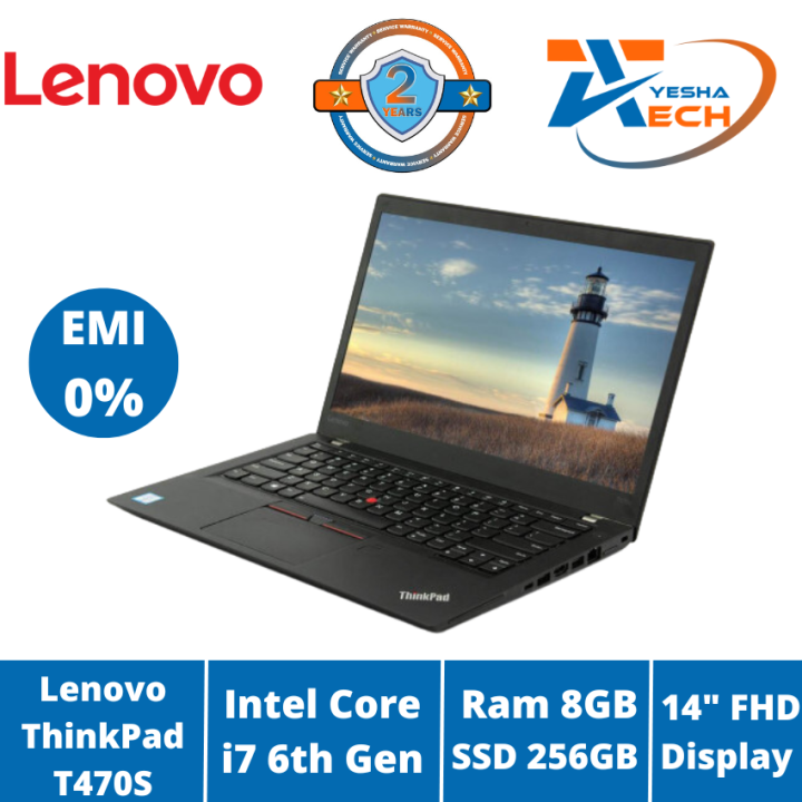 Daraz like new - Lenovo ThinkPad T470s Intel Core i7-6600U 8GB DDR4 RAM 256GB SSD 14 FHD Display (Pre Owned Certified)