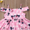 Baby Girl Floral Clothes Newborn Ruffle Short Sleeve Dress. 