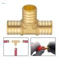 Tee Fittings Water Line Splitter Quick Connect Adapter Compression Tee Fittings Brass Pex. 