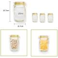 200 Pcs Reusable Mason Jar Zipper Bags Snack Food Storage Bag Seal Bags Candy Nuts Cookies Kitchen Organizer.