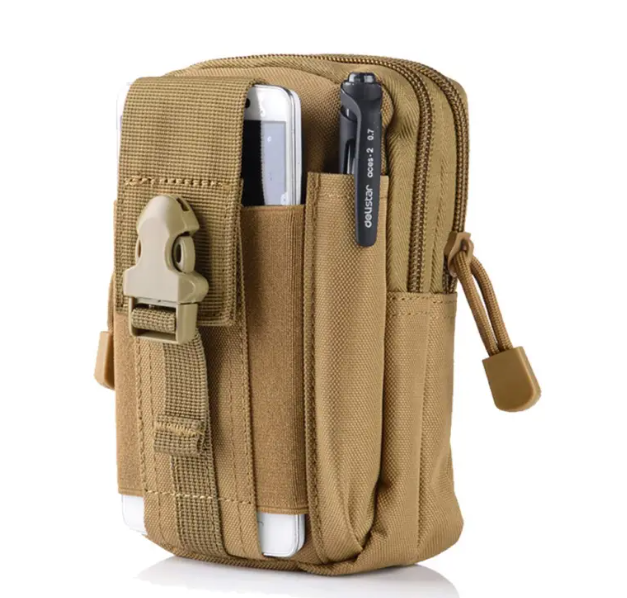 WAIST PACK MEN'S CASUAL BAG TRAVEL PURSE WATERPROOF BELT ZIPPER