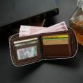 Men Zipper Wallet Casual Male Wallet Multi-card Soft Purse- For Men - wallet. 