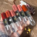 Double Headed Lip Glaze Lip Serum / Waterproof Lasting Lip Tint / Velvet Silky Liquid Lipstick / Moisturizing Texture Lip Oil / 2 in 1 Matte Mirror Water Lip Gloss.