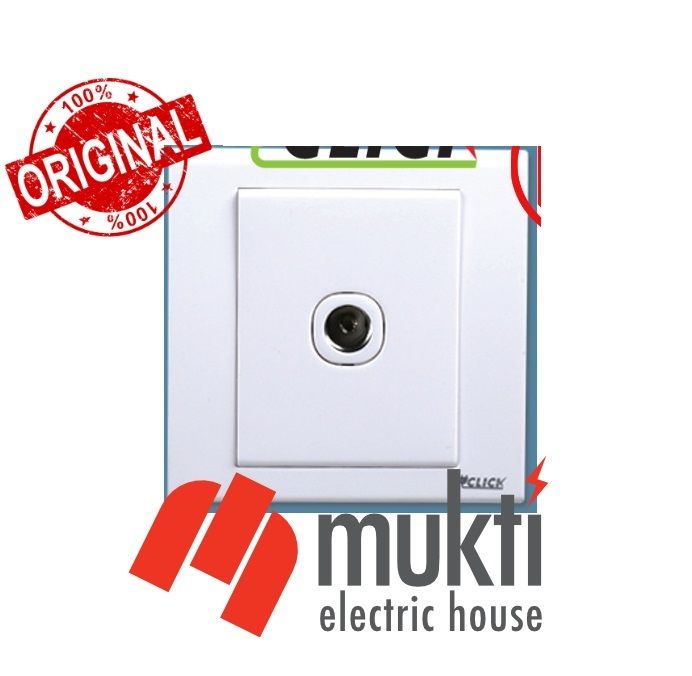 CLICK Tulip Series TV Dish Cable Satellite Switch Socket Wall Outlet