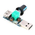 USB Fan Speed Regulator Stepless Governor Module 5W 4-12V USB Fan Volume Speed Controller Governor for Teens Kids.