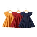 Girls Dress Sleeveless Princess Dress Kids Dresses Children Clothes Solid Kids Baby Girl Dress. 