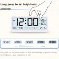 1pc Classic Digital Alarm Clock With LCD Large Time Display Temperature And Humidity In Living Room Bedroom (without Battery). 