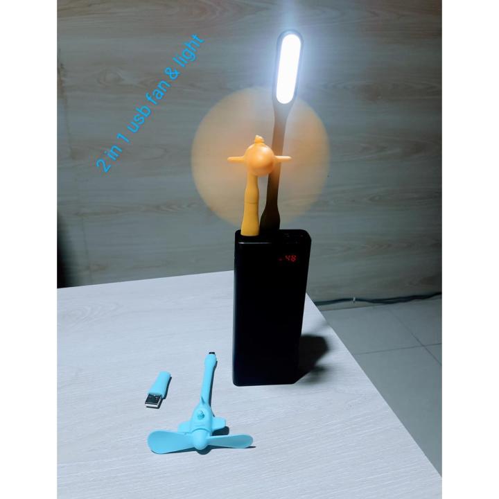 Creative USB Fan Flexible Portable Mini Fan USB LED Light Lamp For Power Bank Notebook Computer Summer Gadget
