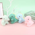 Cute Dinosaur Plush Toy Cartoon Animal Pendant Soft Stuffed Doll Keychain Backpack Car Bag Key Ring Decor Kid Gift.