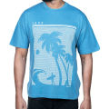 Drop Soulder T-shirt Cameo Blue. 