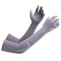 Cool Men Women Arm Sleeve Gloves Running Cycling Sleeves Fishing Bike Sport Protective Arm Warmers UV Cover Two finger Cut. 