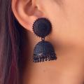 New Designer, Trendy Black Finishing Jhumka for Wedding, Latest Design Party Wear Jhumka Set. - Ear Ring. 