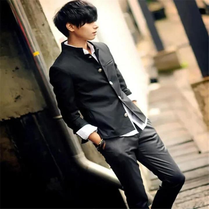 Slim%20School%20Black%20Japanese%20Coat%20College%20Breasted%20Single%20New2022%20Jacket%20Blazer%20Uniform%20Tunic%20Men%20Wearhouse%20-%20Image%202