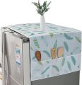 Belizzi  Refrigerator Dust Cover with Storage Bag Washable Printing Multi-purpose Household Washing Machine Cabinet Dust Protection Cover. 