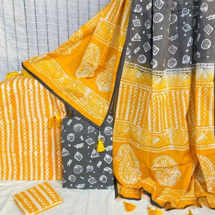 Bexi-Voile High quality Vegetable Batik Print Three Piece.