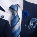 Men's Multicolor Fashionable Neck Tie - 4 items Set Box (1 Set). 