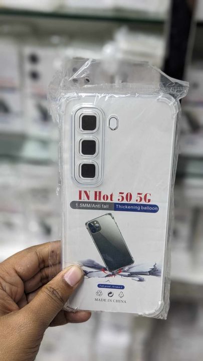 For Infinix Hot 50 5G Premium Silicone Case Crystal Clear Soft TPU Ultra-Thin Transparent Flexible Protective Mobile Phone Back Cover
