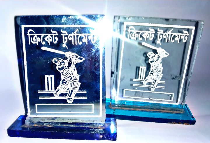 Cricket Award - Mini Trophy - Crest - Recognize Achievements In Cricket With These Mini Trophies Or Crests - Perfect For Award Ceremonies And Competitions