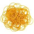 50pcs Rubber Bands Thick Medium Size Elastic Bands Stationary for Office Supplies Travel Home Items Fixing and Organizing, Yellow High Elasticity. 