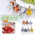Decor Creative For Kids Children Tableware Food Pick Stick Dessert Fork Fruit S4U4. 
