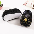 2pcs Baby Shoes +Baby Hairband Set Sequin Pentagram Flower Bow knot Baby Girls Flat Lace Princess Headdress Lace Soft Shoes Newborn Toddler Leaning Shoes. 