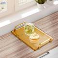 Serving Tray with Handle Dresser Rectangle Serving Tray Coffee for Bedroom Entertaining. 