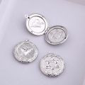 UNNAIER 1/pic geometric round photo frame necklace pendant titanium steel stainless steel metal handmade diy accessories jewelry.