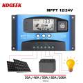 KOGEEK 30A/40A/50A/60A/100A MPPT Solar Charge Controller Dual USB LCD Display Auto Solar Cell Panel Charger Regulator. 