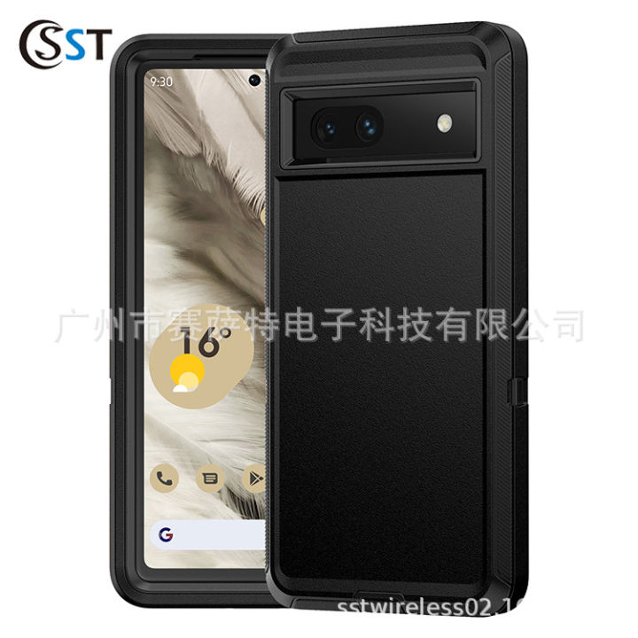 Applicable Google pixel 8 Phone Case Case with Three Protection Functions Google 8 pro Mobile Phone Protection PC+tpe Double Layer