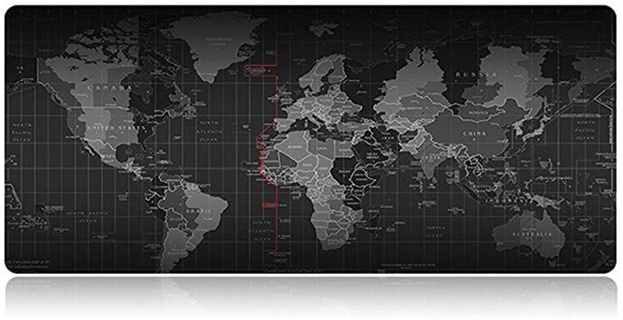 Office Mouse Pad - World Map - Gaming Large Mouse Pad - 11.8 inches X 27.5 inches