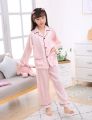Luxurious Comfort: Kids Pure Silk Charmeuse Pajama Set for boys and girls. 