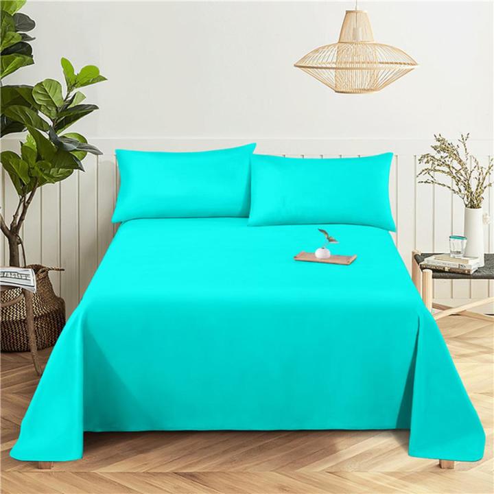 Solid Color Bedding Sheet Home Digital Printing Polyester Bed Flat Sheet With Pillowcase Print Bed Sheet