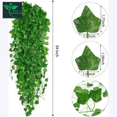 Artificial Ivy Vine Fairy Lights with 20 LED String – Battery Operated Green Leaf Garland for Bedroom, Wall, Wedding, Party, Balcony & Home Decoration