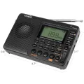TIVDIO V-115 FM/AM/SW Radio Multiband Radio Receiver REC Recorder Bass Sound MP3 Player Speakers with Sleep Timer Black - intl. 