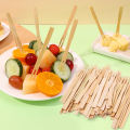 100PCS Wood Disposable Wooden Fruit Fork Dessert Cocktail Fork Set Party Home Household Decor Tableware Supplies. 