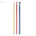 10xAfghan Crochet Hook Knitting Needle Hand Knit Tool With Hole 4 mm Red Yellow Random. 